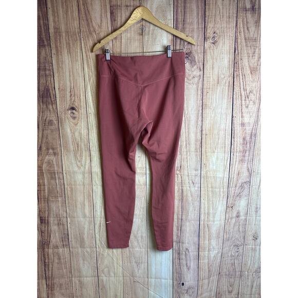 Nike Dri-Fit 7/8"  Leggings Burnt Brick Brown/Red Color Women's Size L - Picture 4 of 7